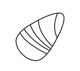 Candy line icon. Poster or banner for website. Symbol of holidays and parties. Delicious but harmful food, sugar products. Dessert, gourmt and delicacy concept. Cartoon flat vector illustration