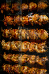 Grilled chicken a Brazilian commercial rotisserie