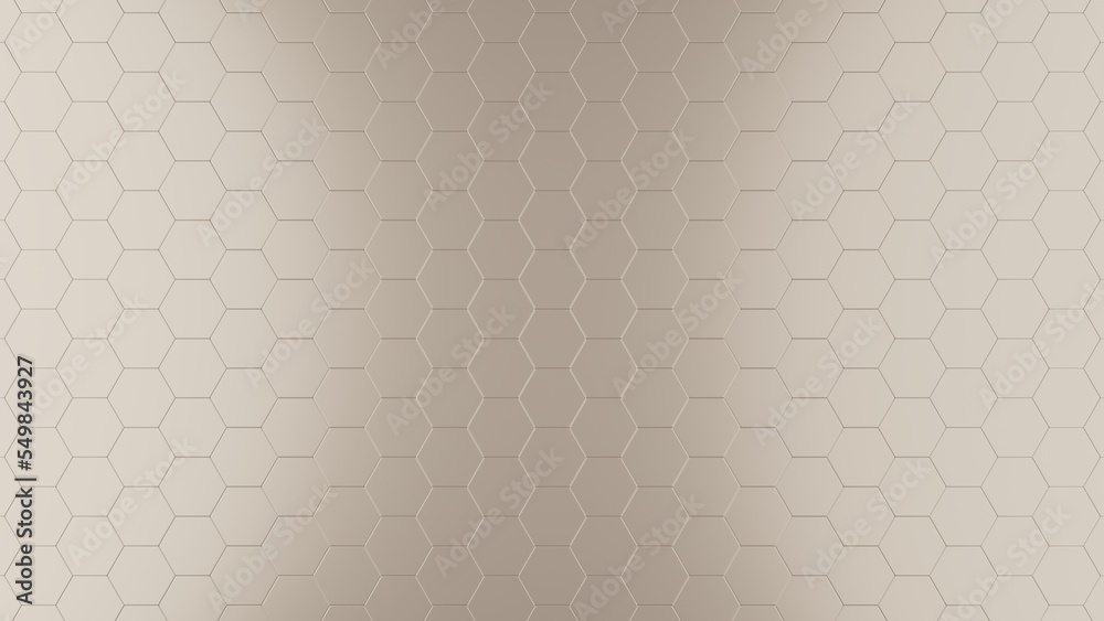 Poster Realistic abstract honeycomb background. 3d rendering.