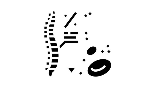 aplastic anemia disease glyph icon animation