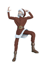 young santa cartoon singing