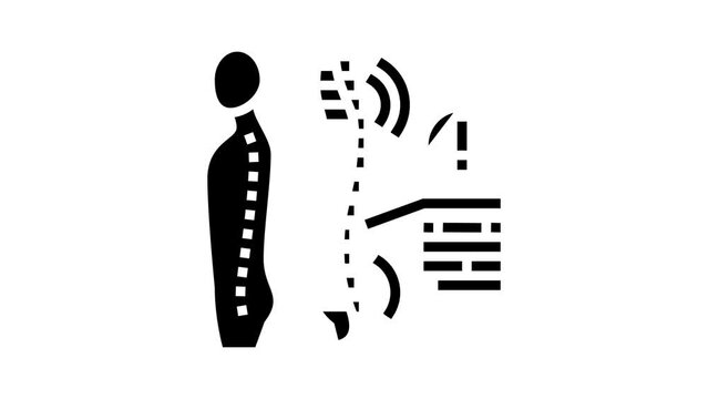 spondyloarthropathies health problem glyph icon animation
