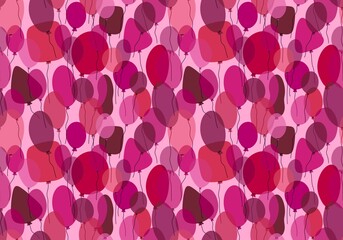 Festive cartoon seamless balloons pattern for wrapping paper and fabrics and linens and birthday packaging