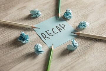 Lettering on Recap paper