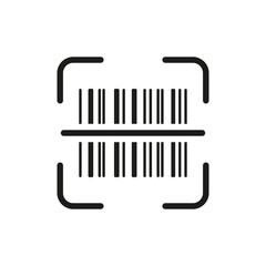 Scan Bar Code Label Icon. Barcode Tag Scanner Pictogram. Product Information Identification Sign. Digital Scanning Technology. Isolated Vector Illustration