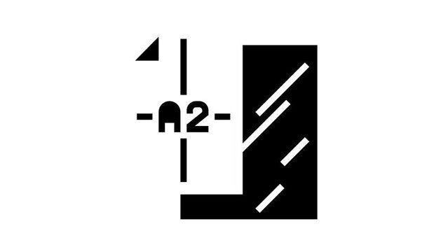 a2 format for poster printing glyph icon animation