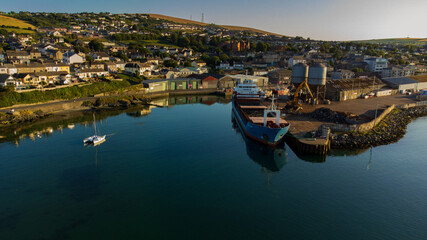Fototapeta na wymiar Drone photo of Wicklow port, Ireland