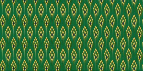 Geometric ethnic oriental ikat pattern traditional Design for background,carpet,wallpaper,clothing,wrapping,Batik,fabric,Vector illustration.embroidery style.