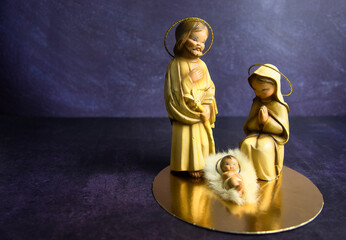 Nativity, scene of the Birth of Jesus with Mary and Joseph. © ruthlaguna
