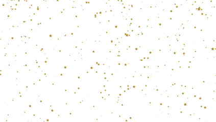 Cosmic glittering wave. Gold glittering stars dust trail sparkling particles on transparent background.