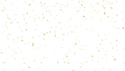 Cosmic glittering wave. Gold glittering stars dust trail sparkling particles on transparent background.