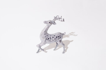 Deer on a white background. Minimal design with copy space.