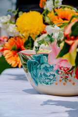 Sunday BBQ Floral Bowl Display