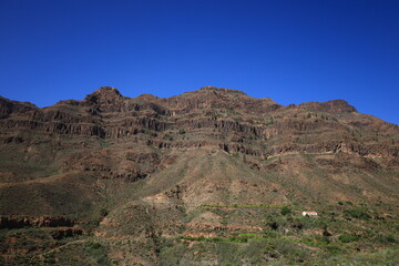 View on a mountain in the Pilancones Natural Park of Gran Canaria