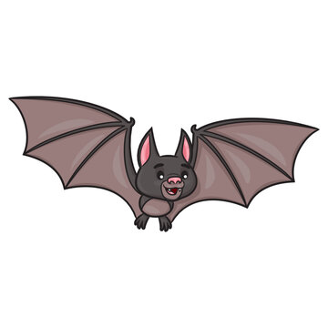 Cute bat cartoon.