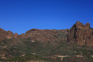 View on a mountain in the Pilancones Natural Park of Gran Canaria
