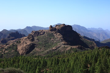 View on a mountain in the Pilancones Natural Park of Gran Canaria