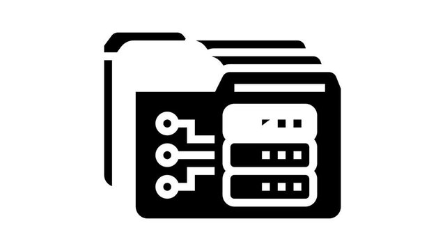 storage folder glyph icon animation