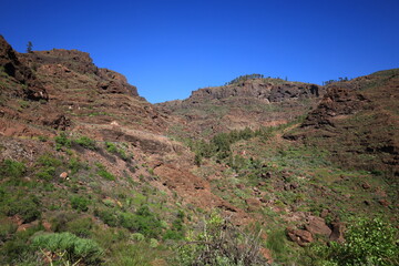 View on a mountain in the Pilancones Natural Park of Gran Canaria