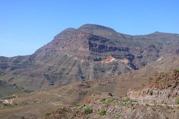 View on a mountain in the Pilancones Natural Park of Gran Canaria