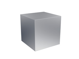 Cube. Transparent background. 3d illustration.