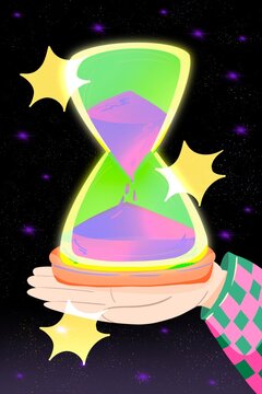 hourglass measuring time