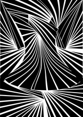 Black and white stripes are used as backgrounds in graphics.