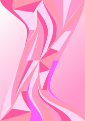 The background image is in pink tones, using shapes to arrange. Composition with gradation used for graphics