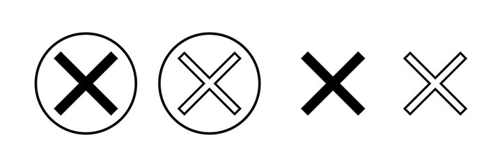 Close icon vector illustration. Delete sign and symbol. cross sign