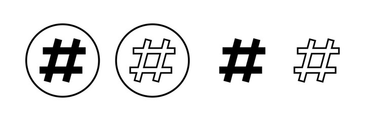 Hashtag icon vector illustration. hashtag sign and symbol