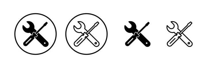 Repair tools icon vector illustration. tool sign and symbol. setting icon. Wrench and screwdriver. Service