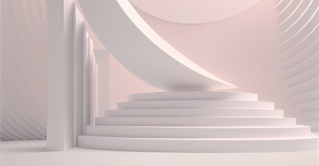 Fototapeta premium Abstract 3D Render background. Minimal abstract mockup background for business or product presentation. 3d render illustration 