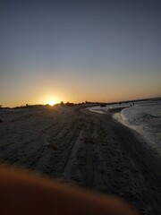 sunset on the beach