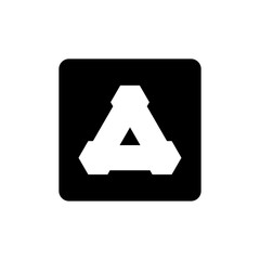 A or triangle logo 