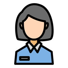 receptionist filled line icon