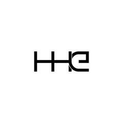 Obraz premium hhe letter initial monogram logo design