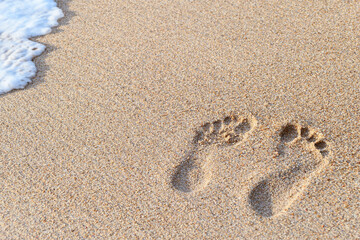 Footprint on the sand