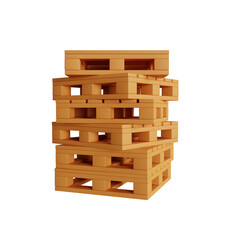 logistics wooden pallet stack