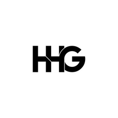 hhg letter initial monogram logo design