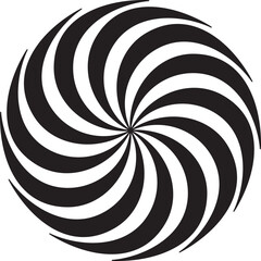 Circular twisted swirl element. Abstract design. Smooth spiral forms. Collection of curved lines create a circular motion element.  for textile printing abstract spiral twirl symbol. EPS10