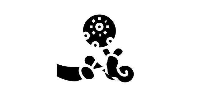 cholesteatoma health problem glyph icon animation