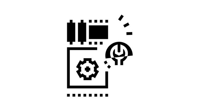 ssd data recovery glyph icon animation