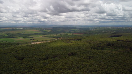 Natural landscapes with horizon, farms and Brazilian nature