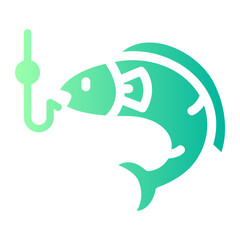 fishing gradient icon