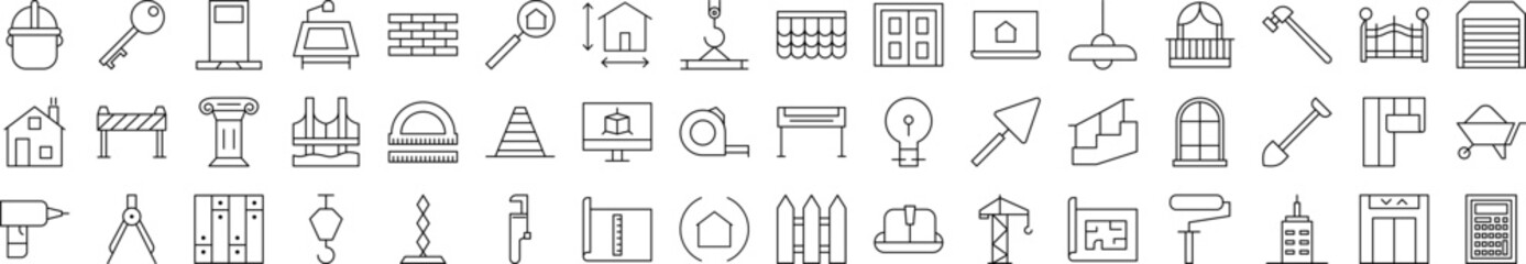 Architecture icons collection vector illustration design