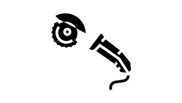 saw tool repair glyph icon animation