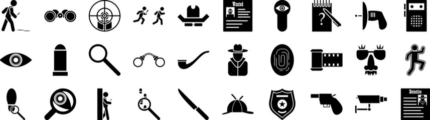 Dedective icons collection vector illustration design