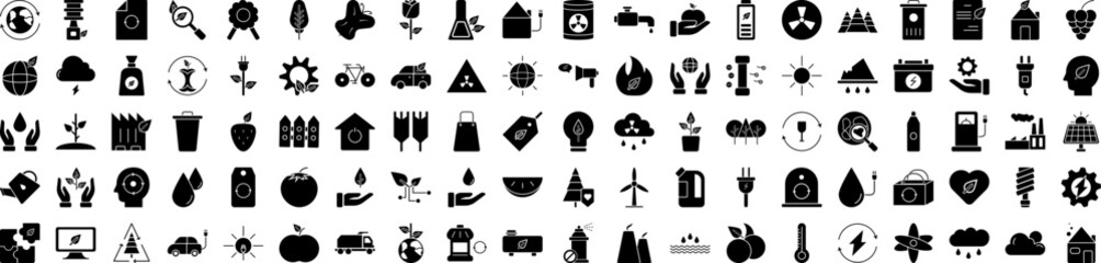 Ecology icons collection vector illustration design