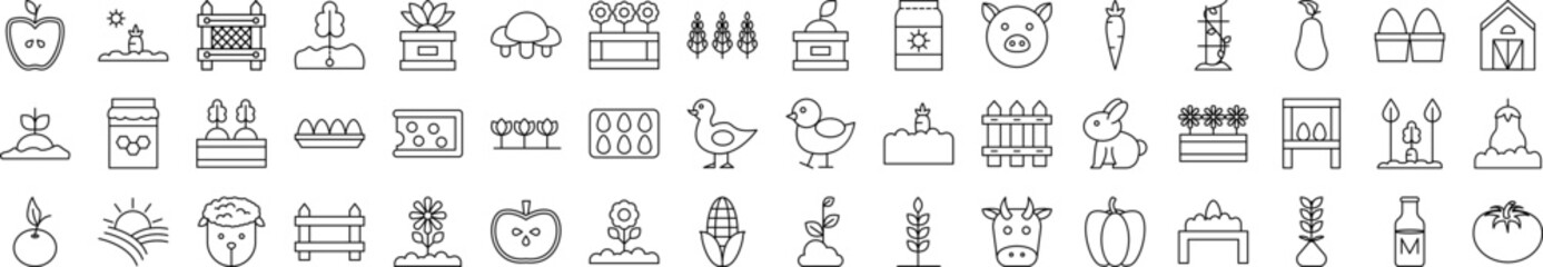 Farm icons collection vector illustration design