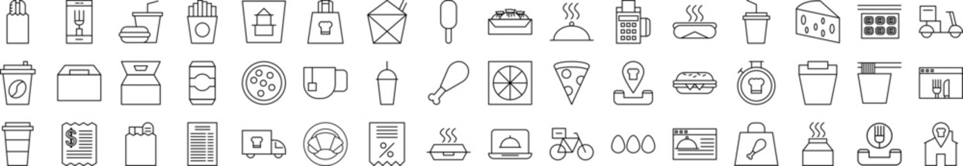 Food and drink icons collection vector illustration design
